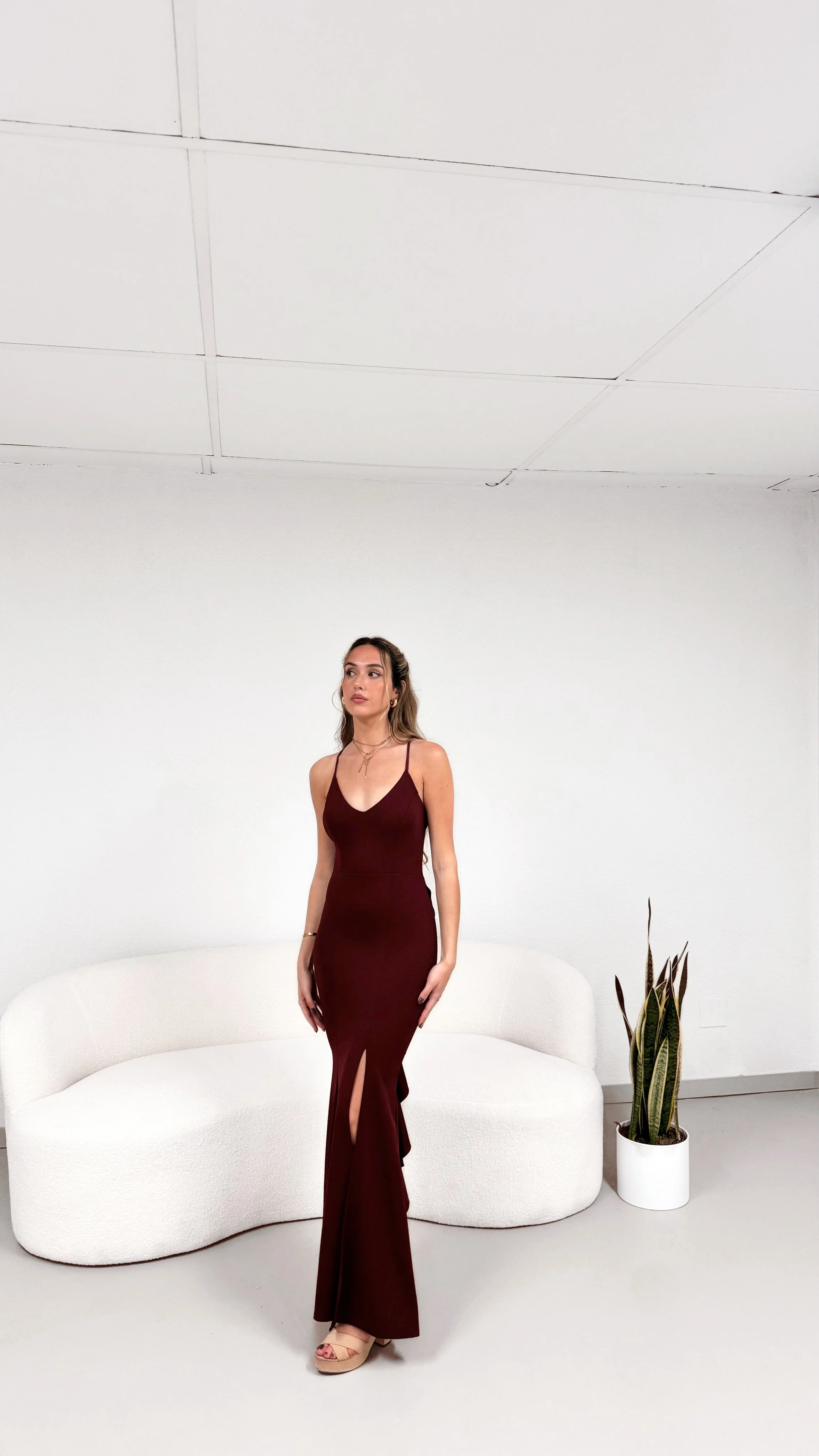 Alana dress - burdeos - Image 2