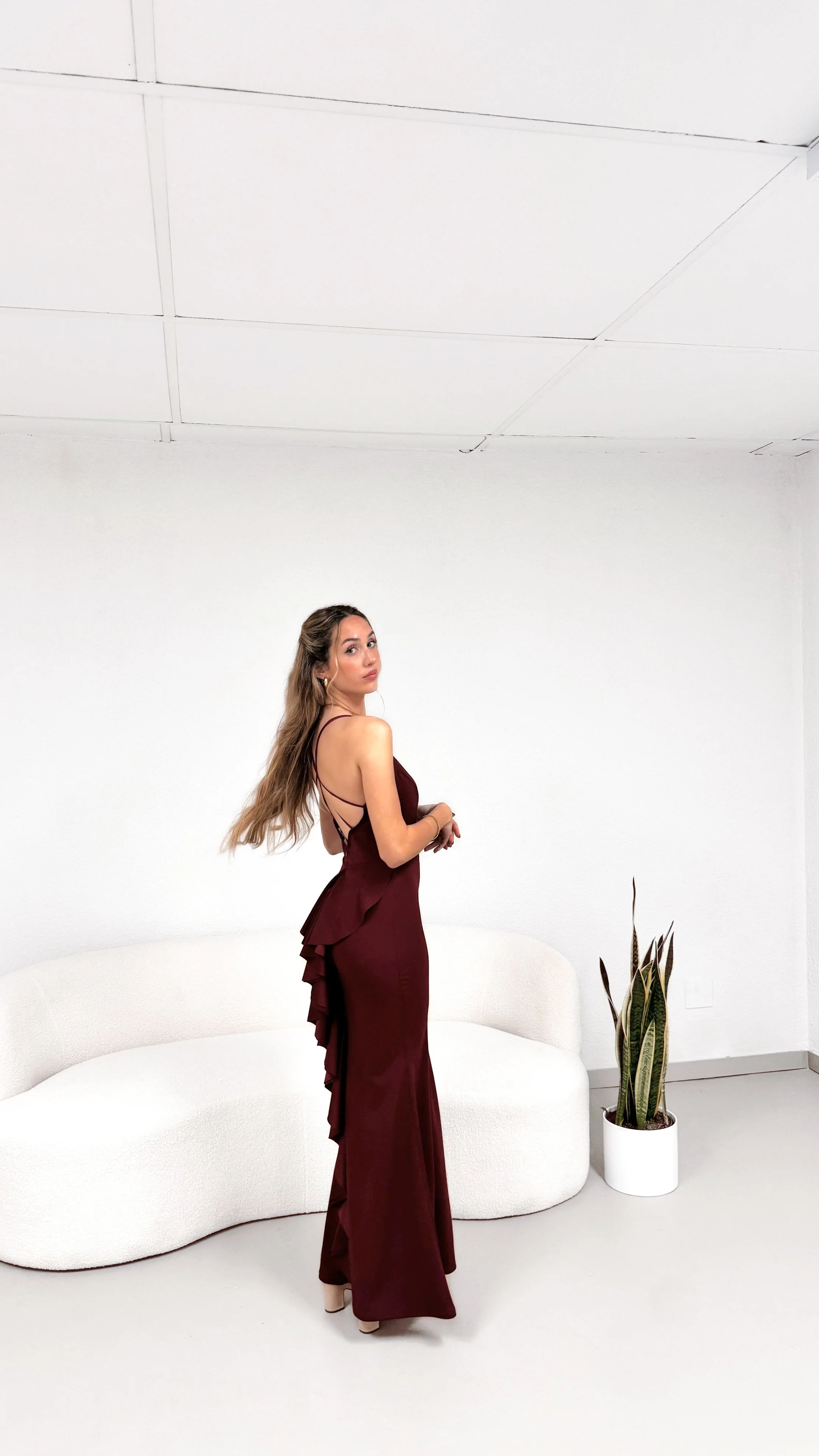 Alana dress - burdeos - Image 3