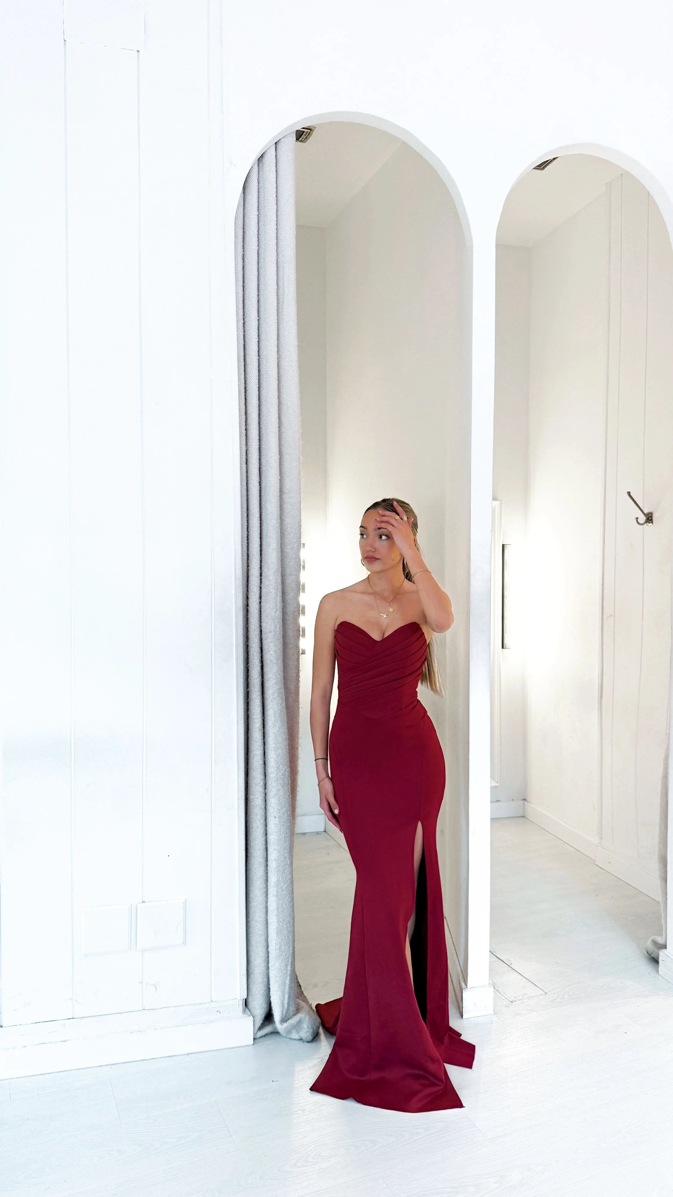 Blush dress - burdeos