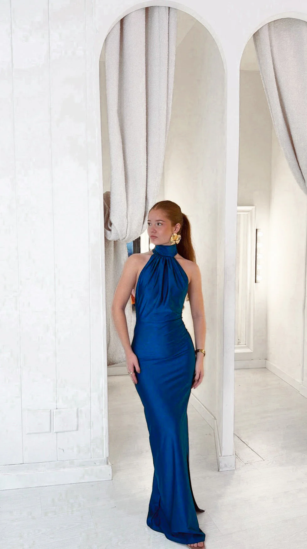 Claire dress - azul eléctrico