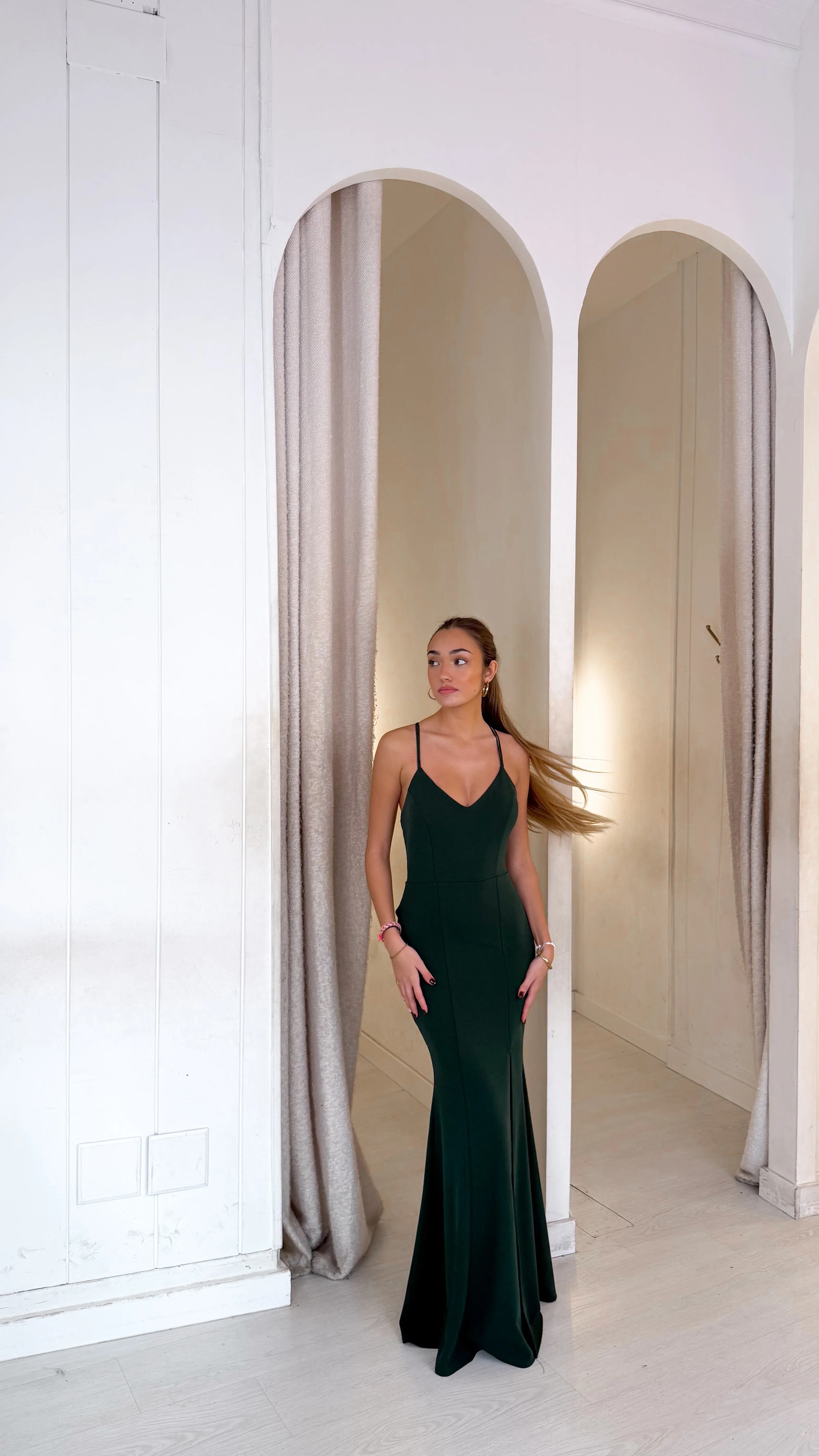 Alana dress - verde botella - Image 2