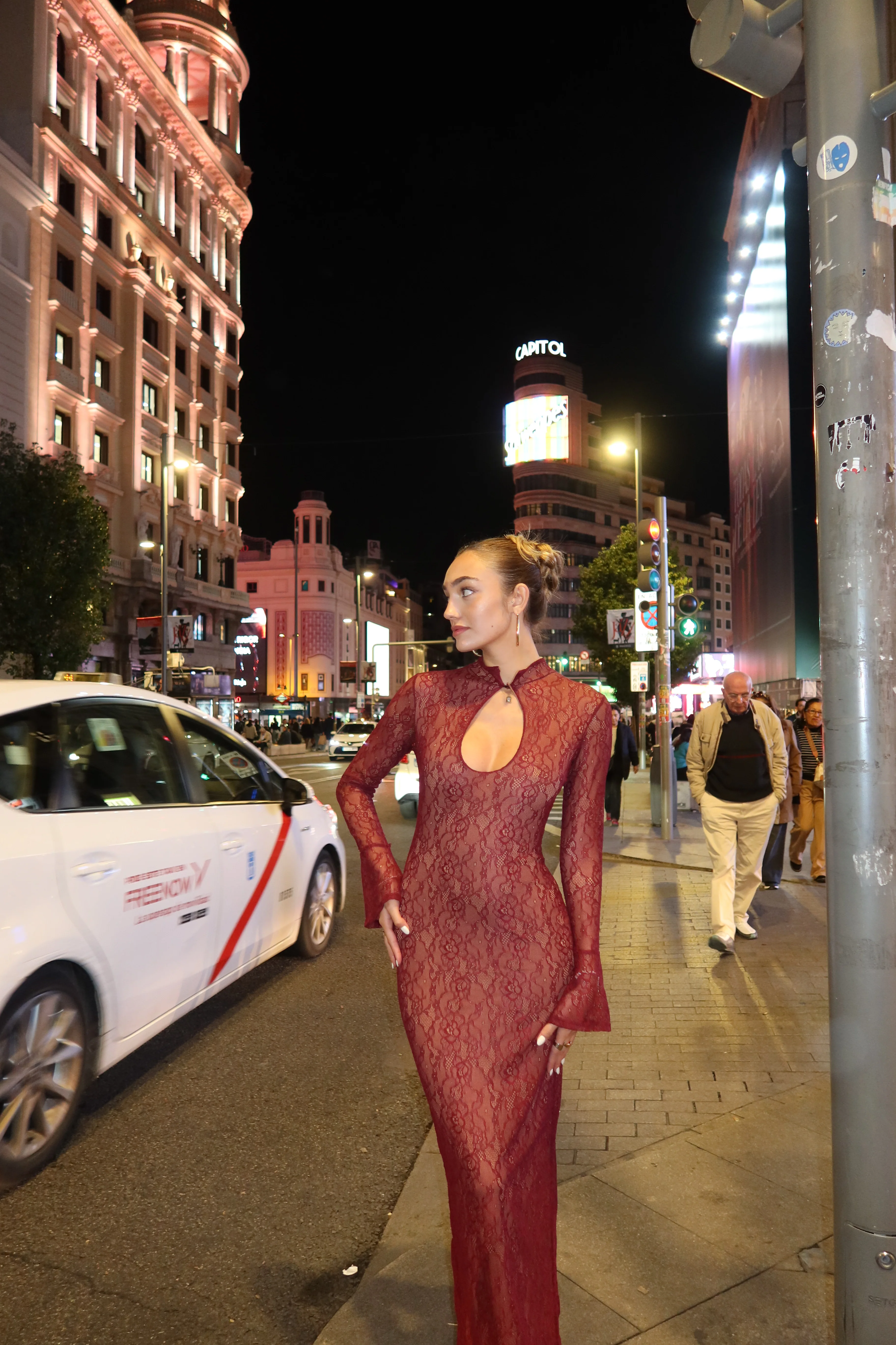 Elegance long dress - burdeos - Image 2