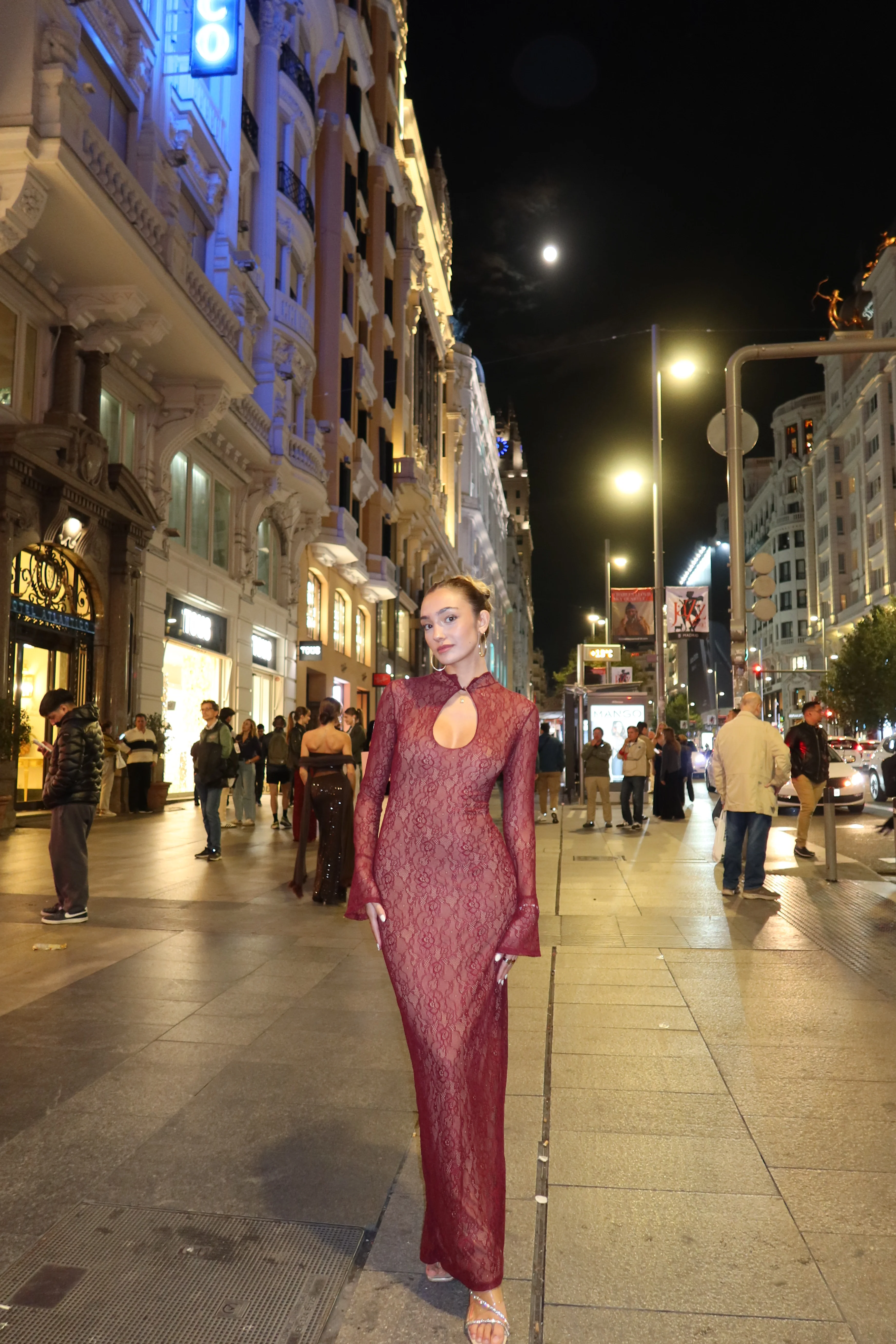 Elegance long dress - burdeos - Image 8