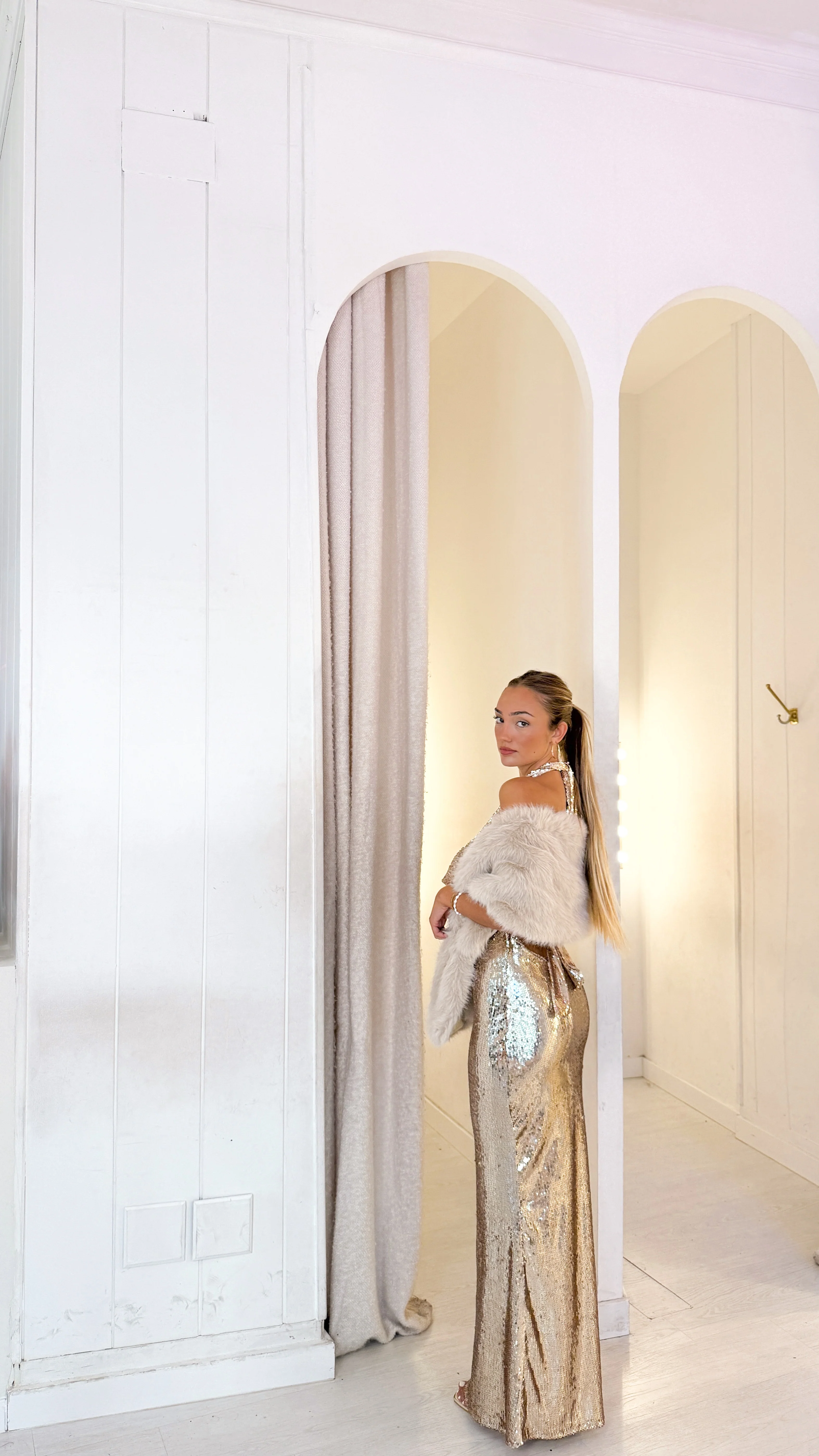 Estola pelo - beige - Image 2