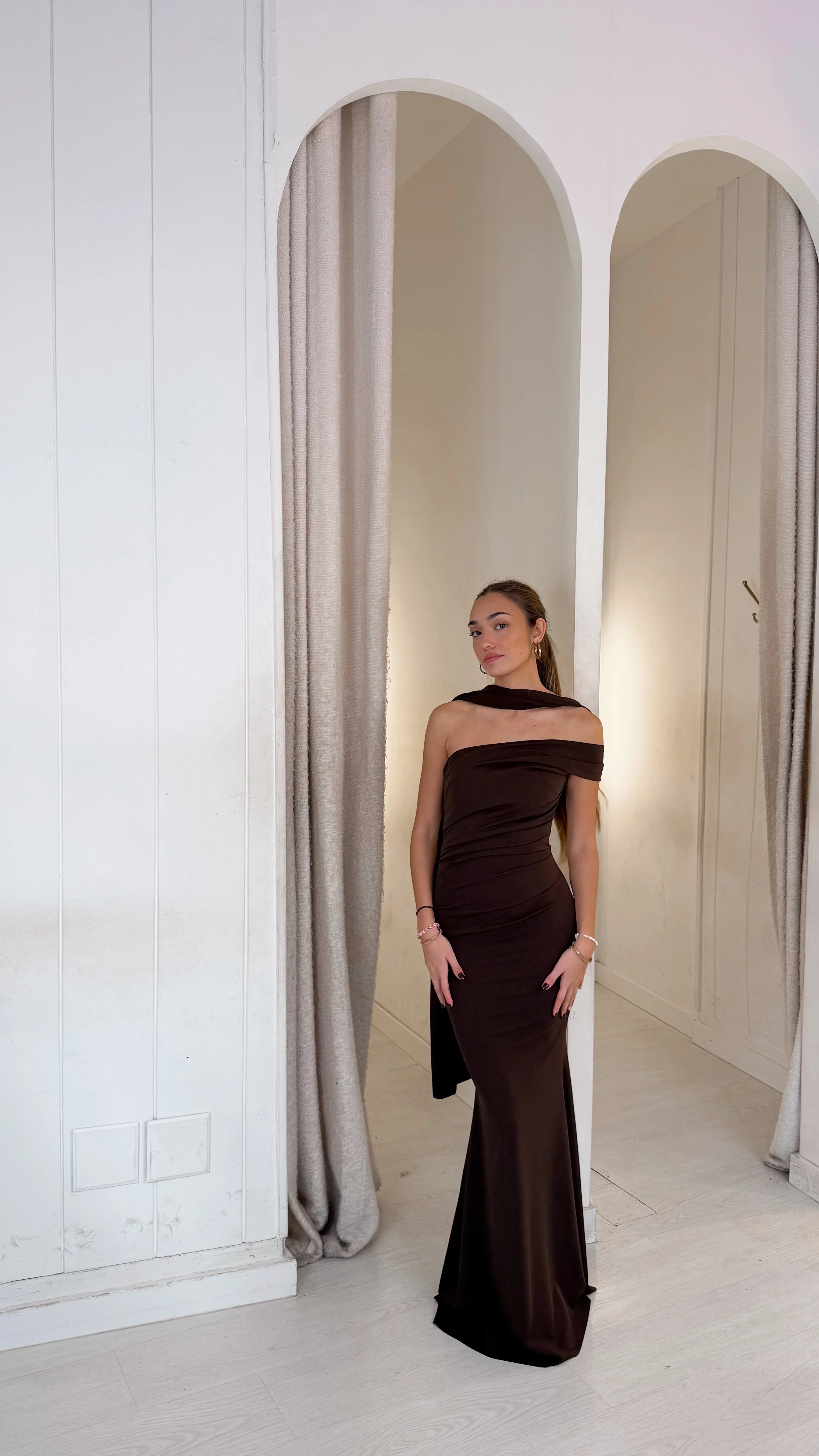 Gala dress - marrón