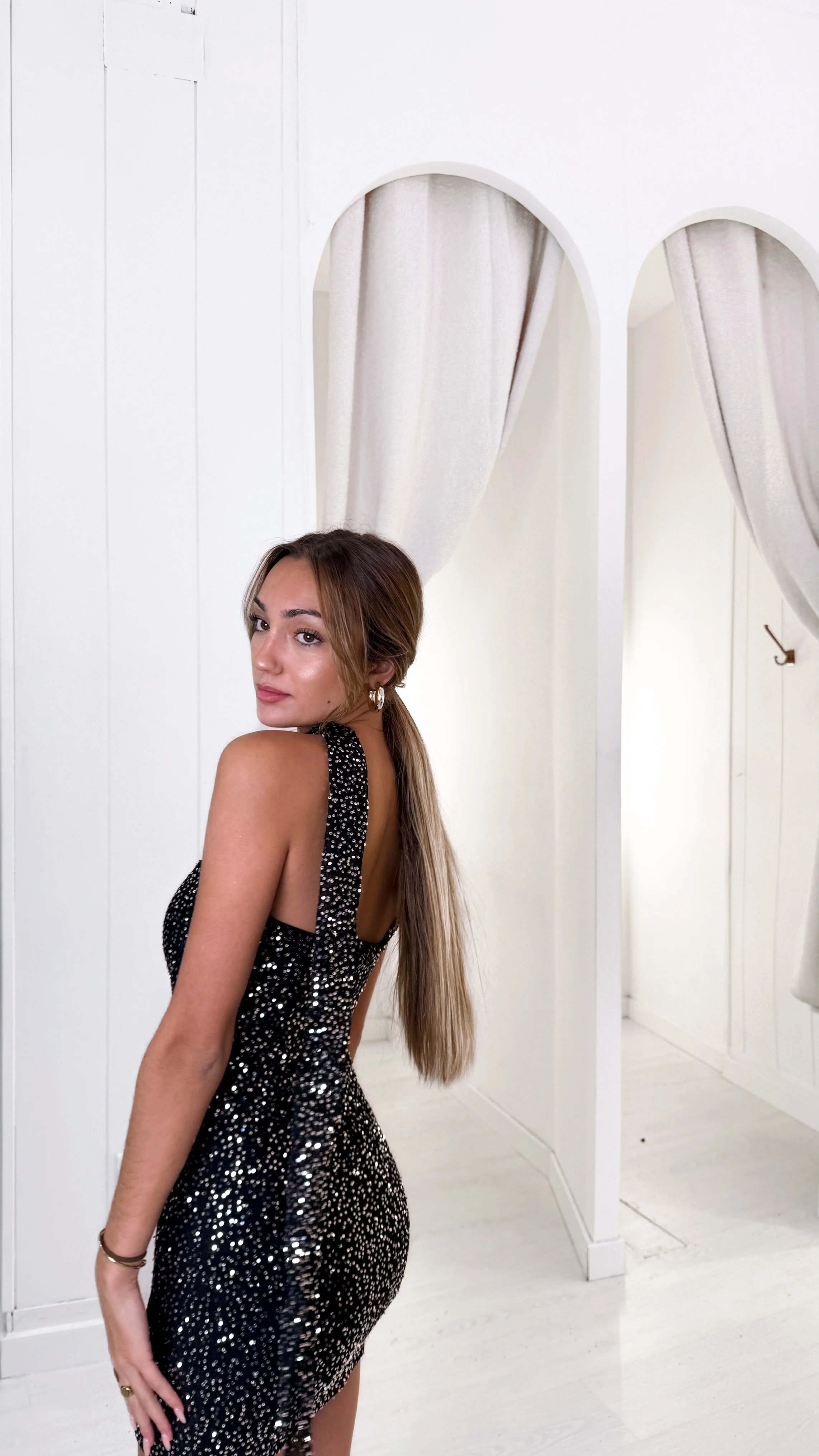 Glam dress - plata y negro - Image 2