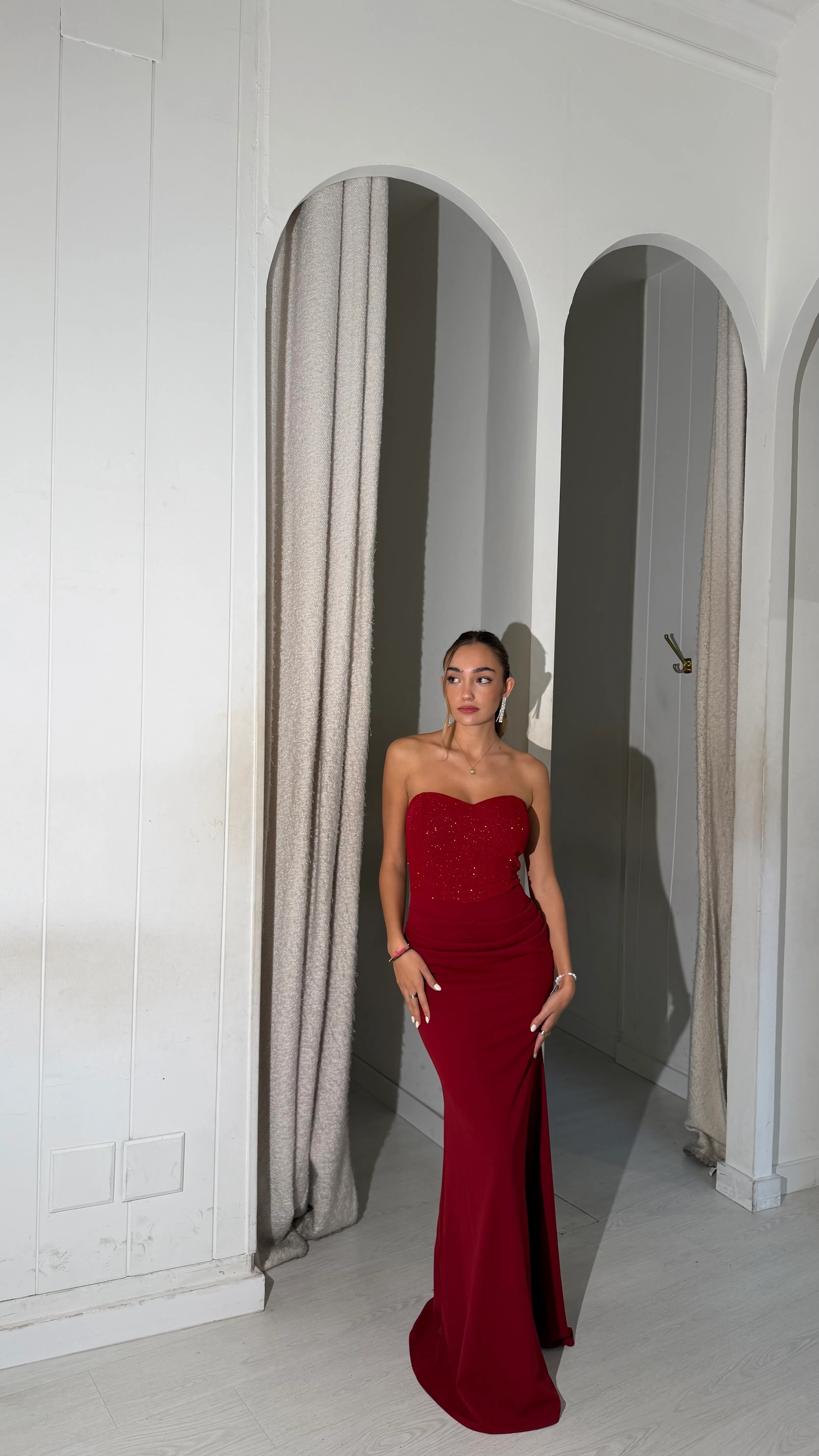 Glitter crush dress - rojo