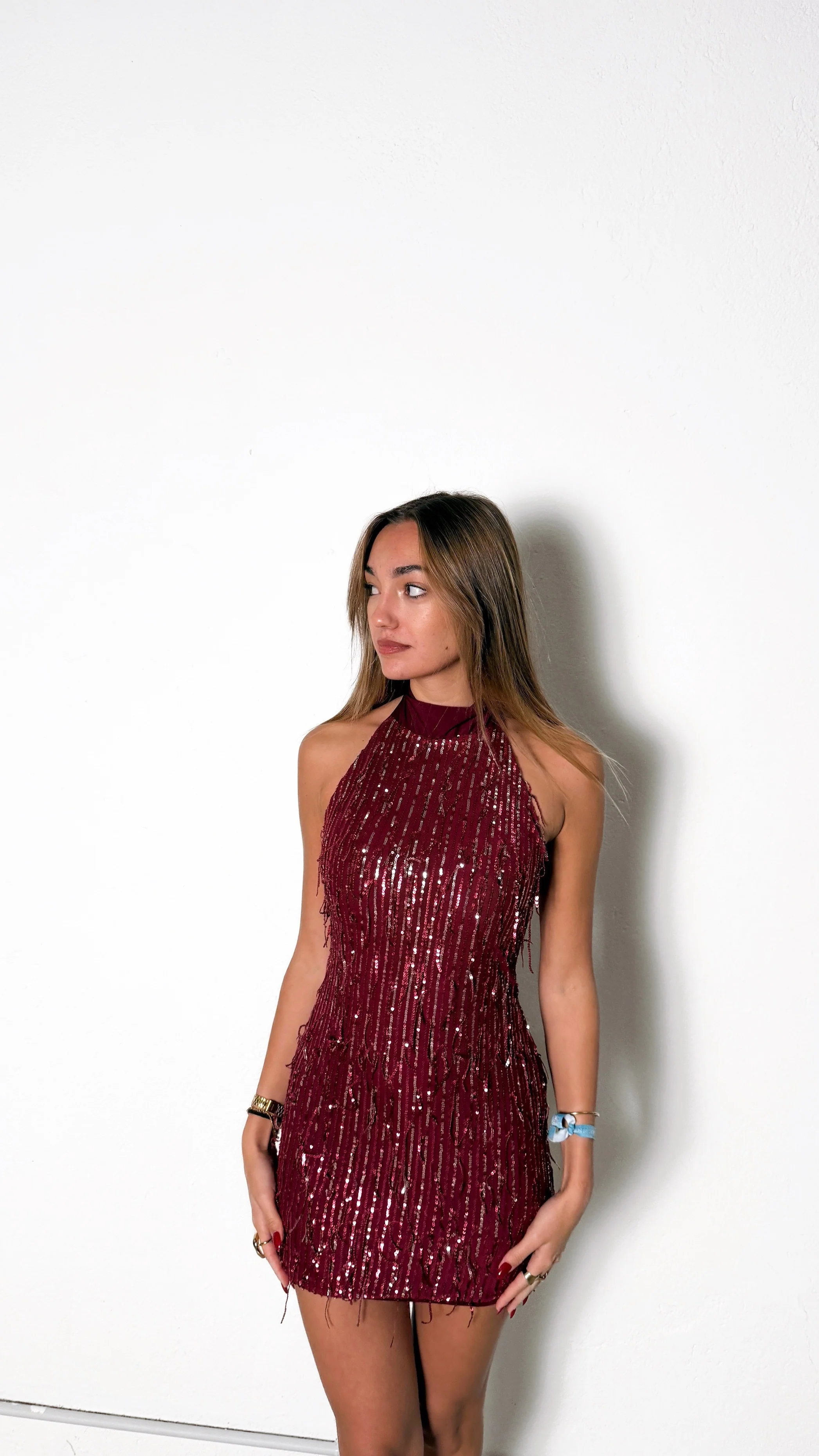 Glitterfalls dress - Burdeos - Image 2
