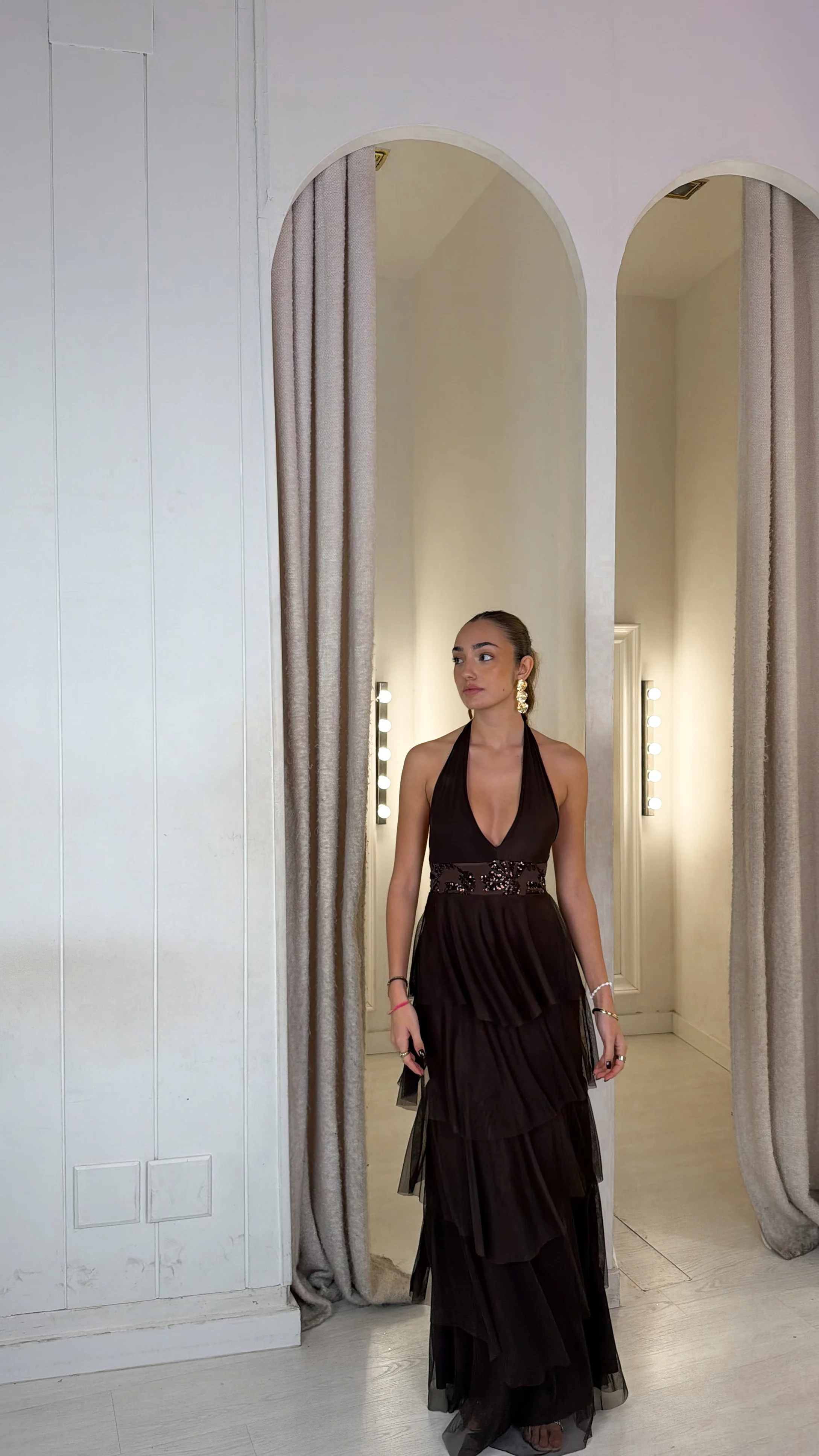 Golden coast dress - chocolate - Image 4