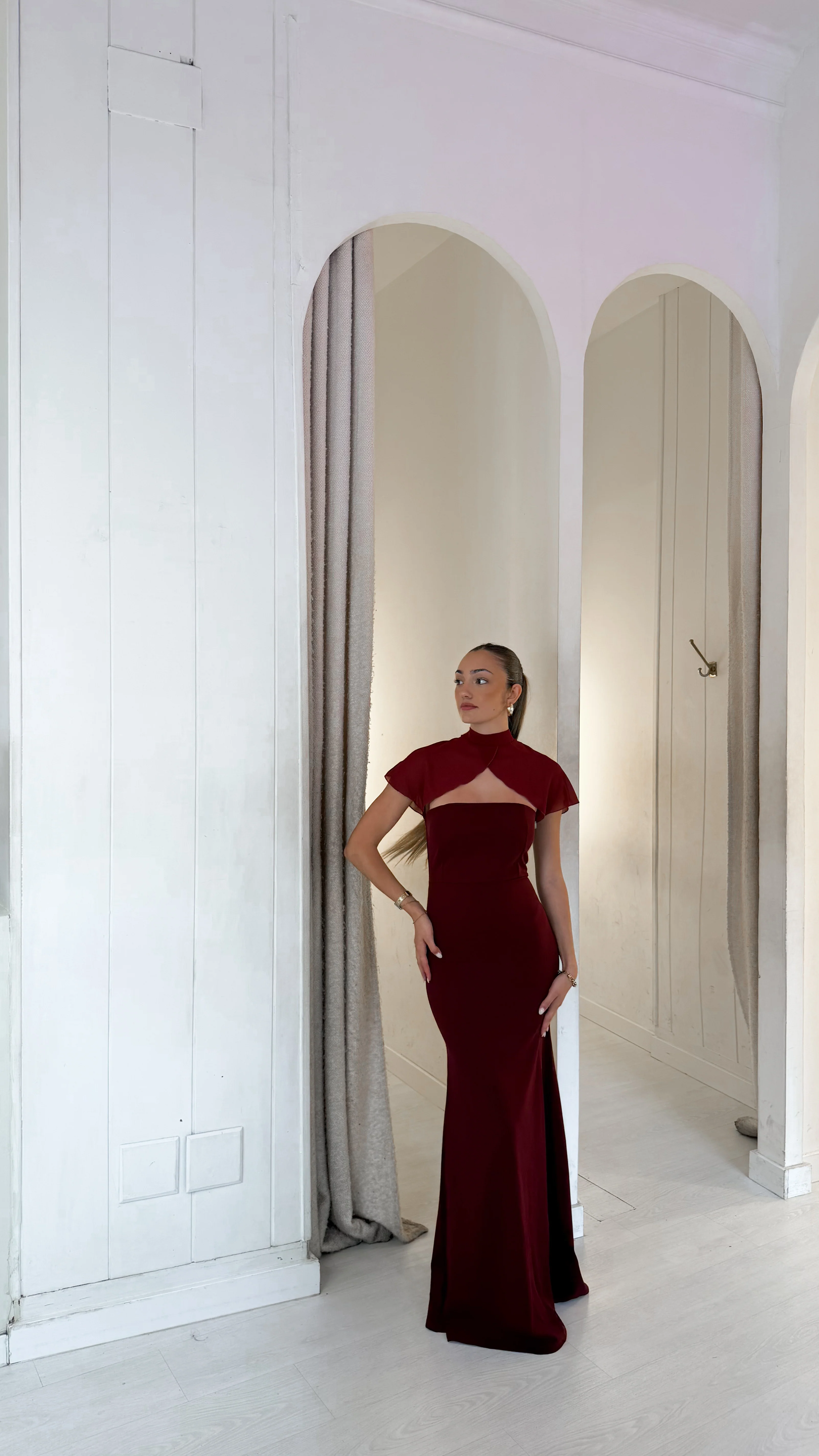 Jade dress - burdeos