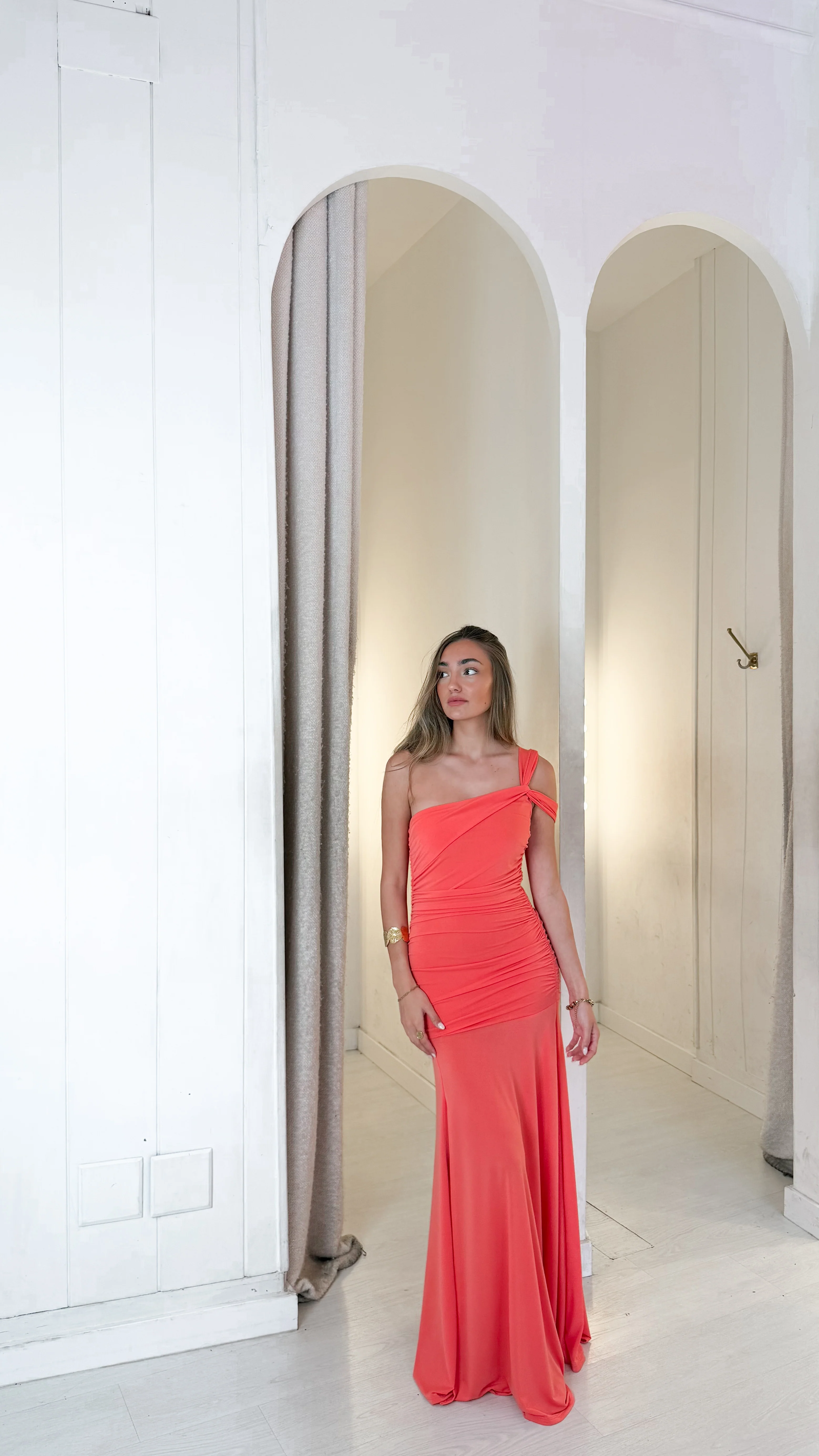 Luna dress - coral