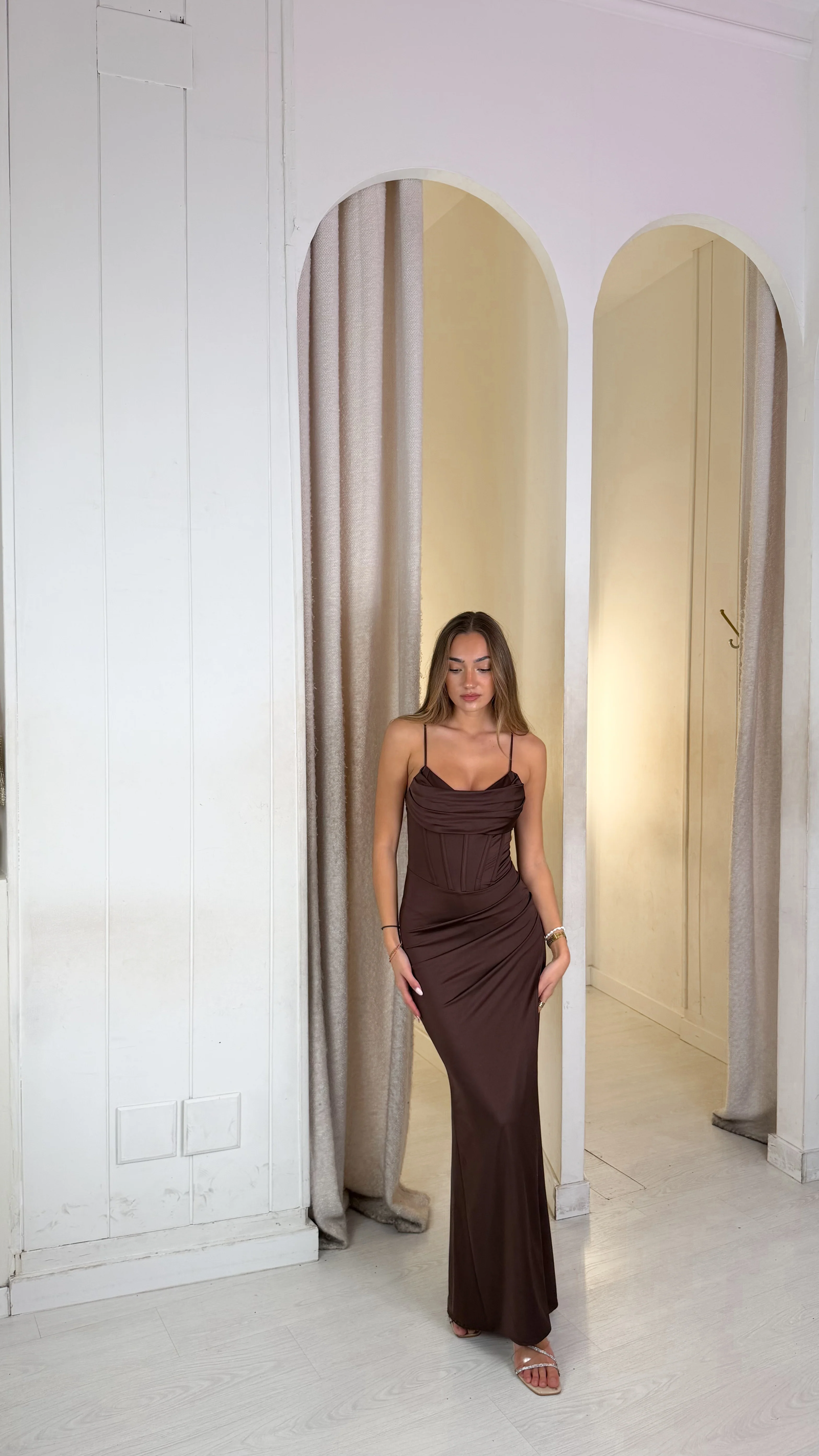 Mermaid dress - marrón