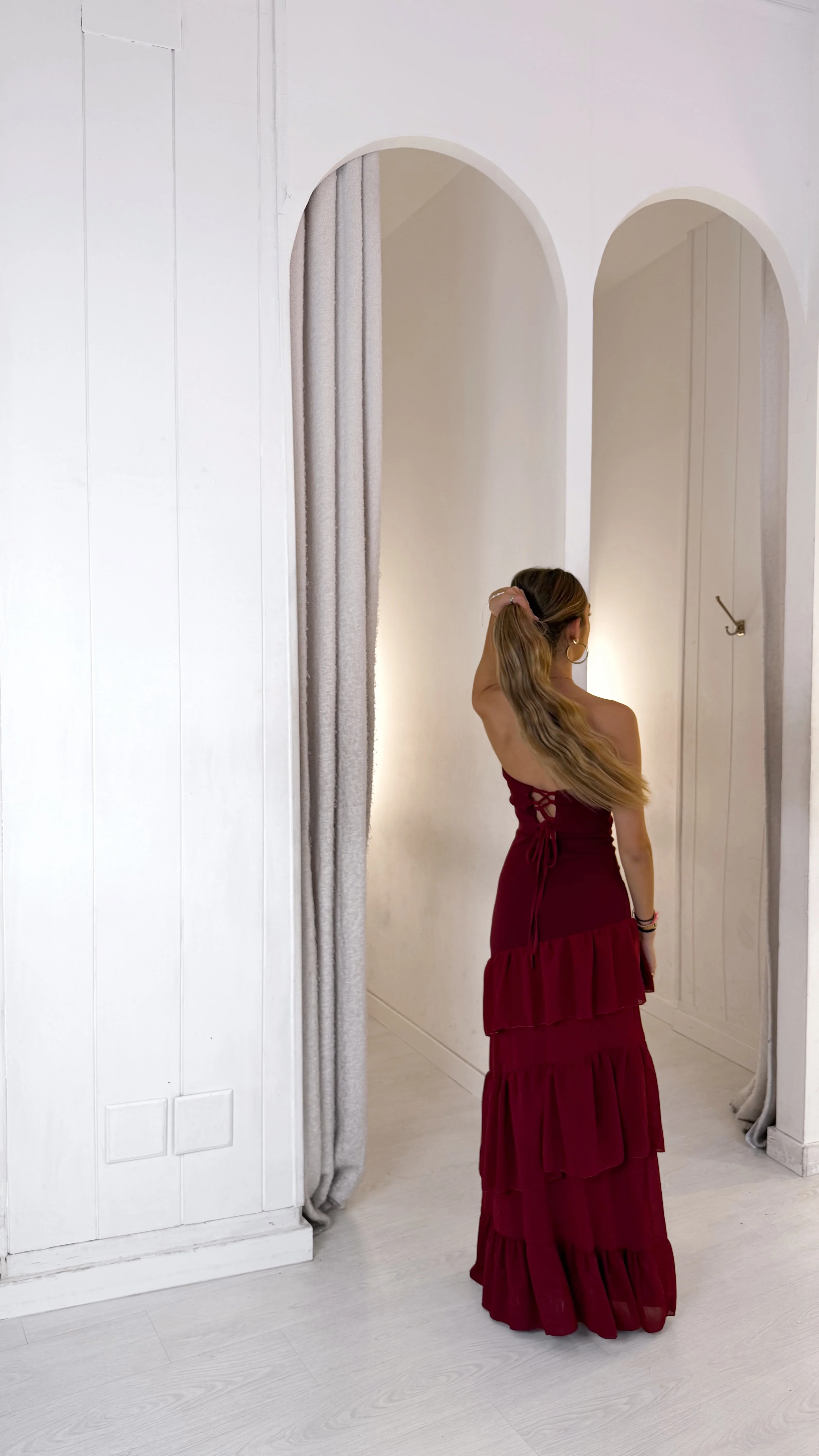 Peach dress - burdeos - Image 2