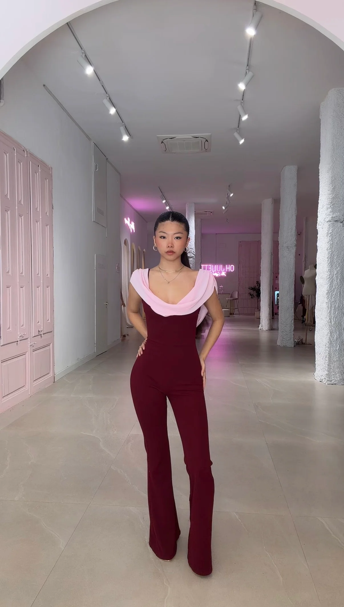 Sublime playsuit - burdeos y rosa - Image 2