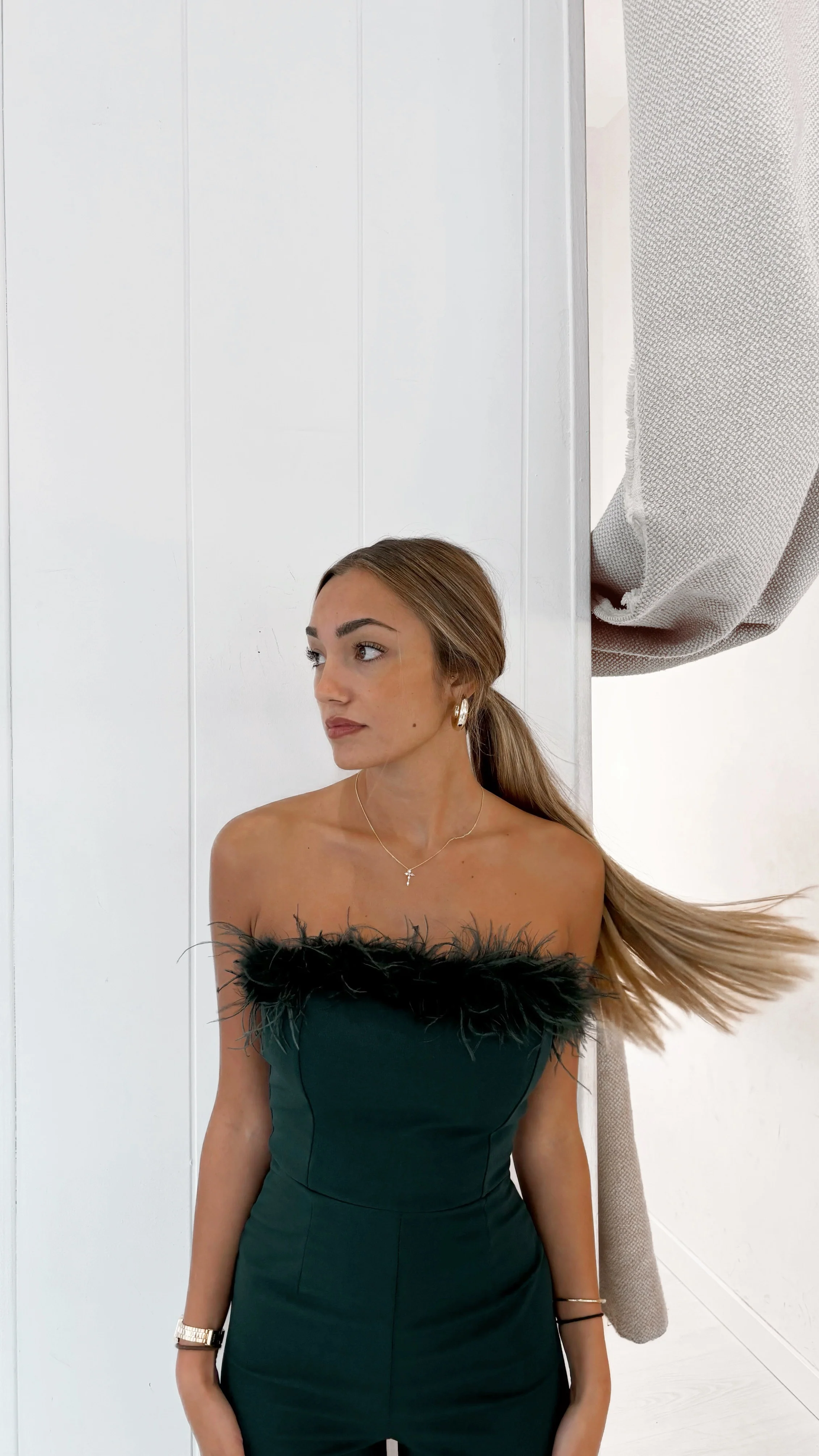 Swan playsuit - verde botella - Image 3