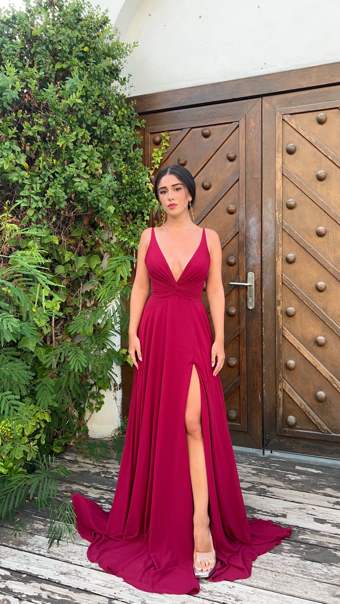 Verona dress - burdeos