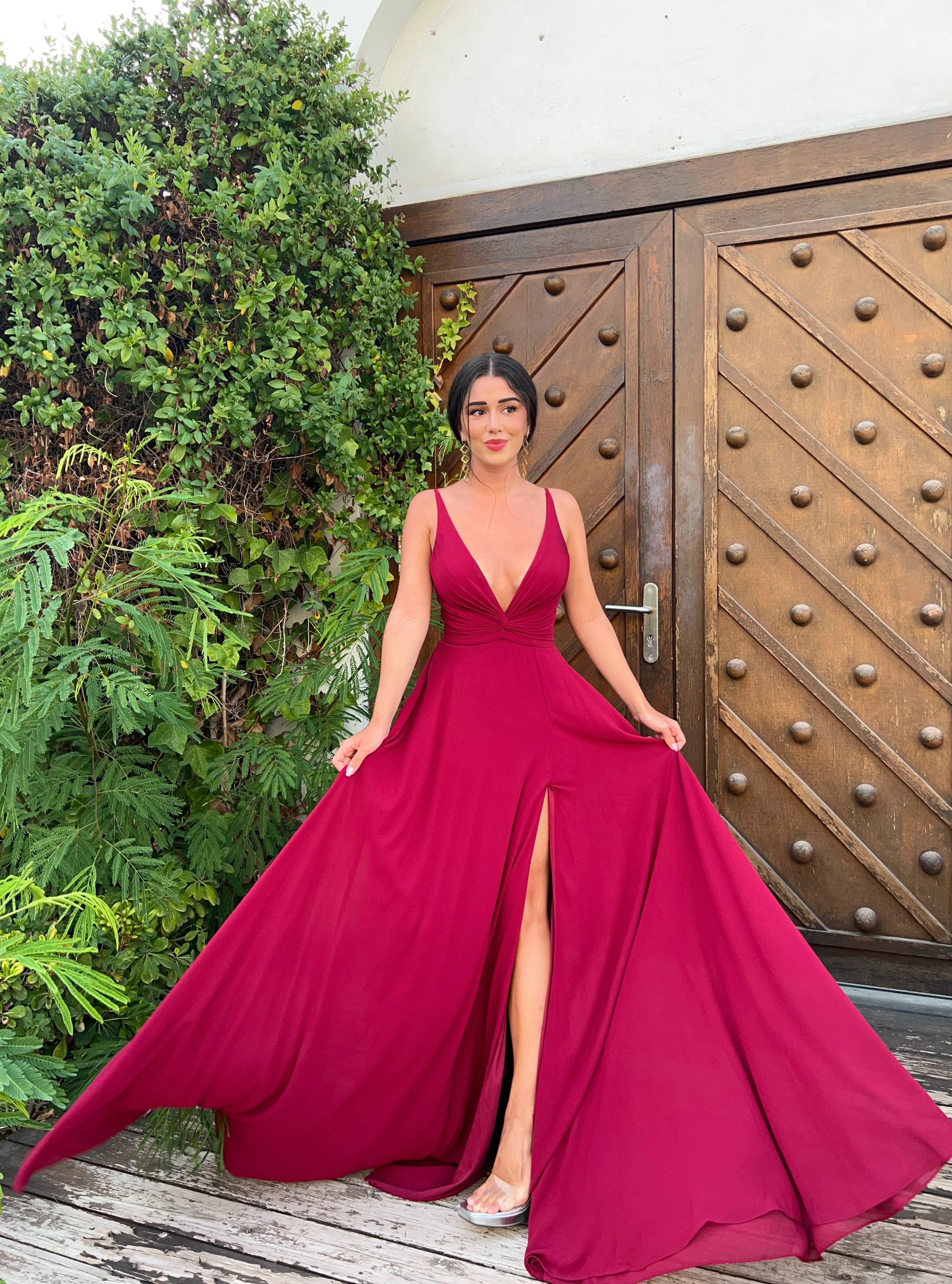 Verona dress - burdeos - Image 2