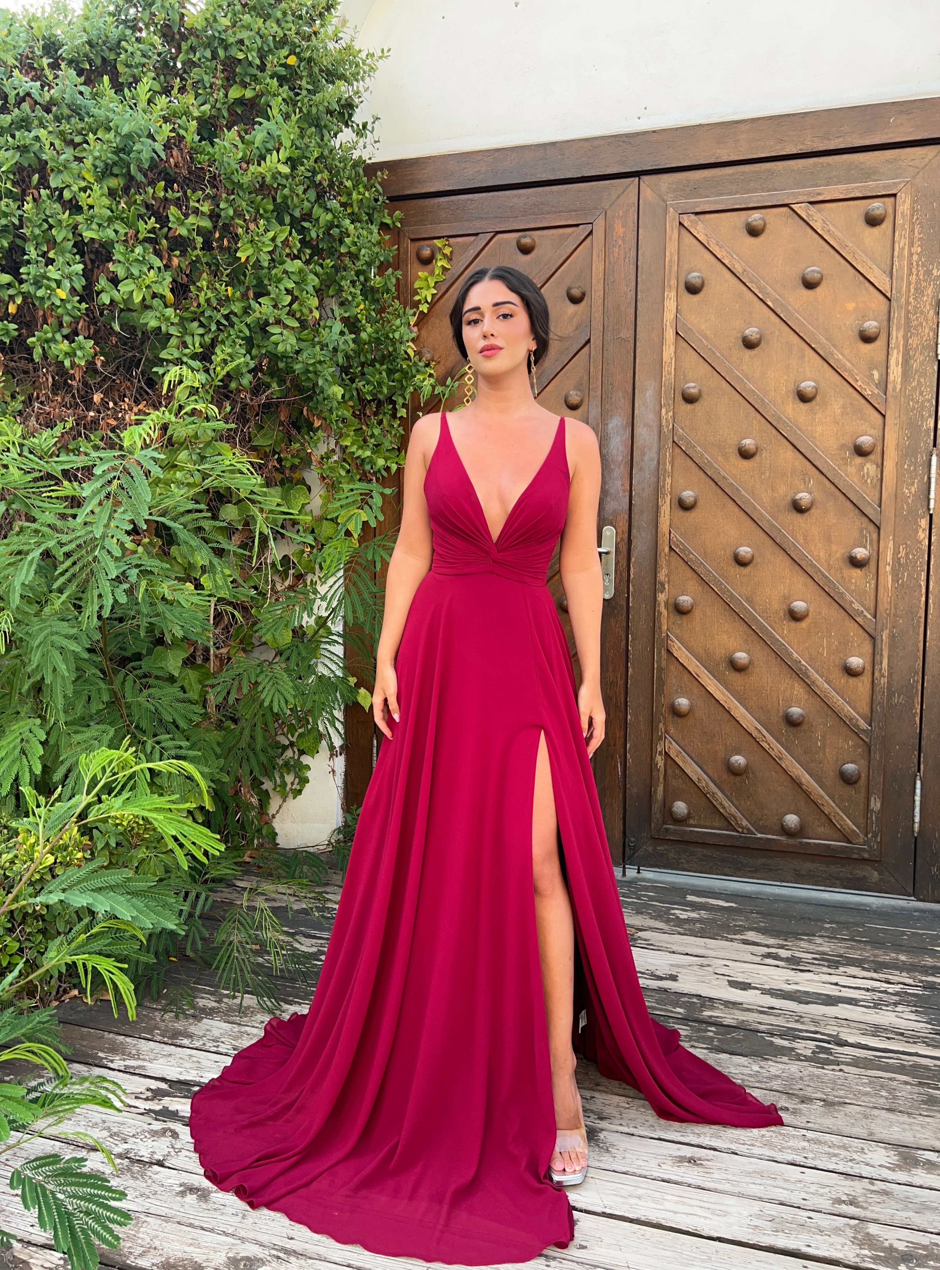 Verona dress - burdeos - Image 5
