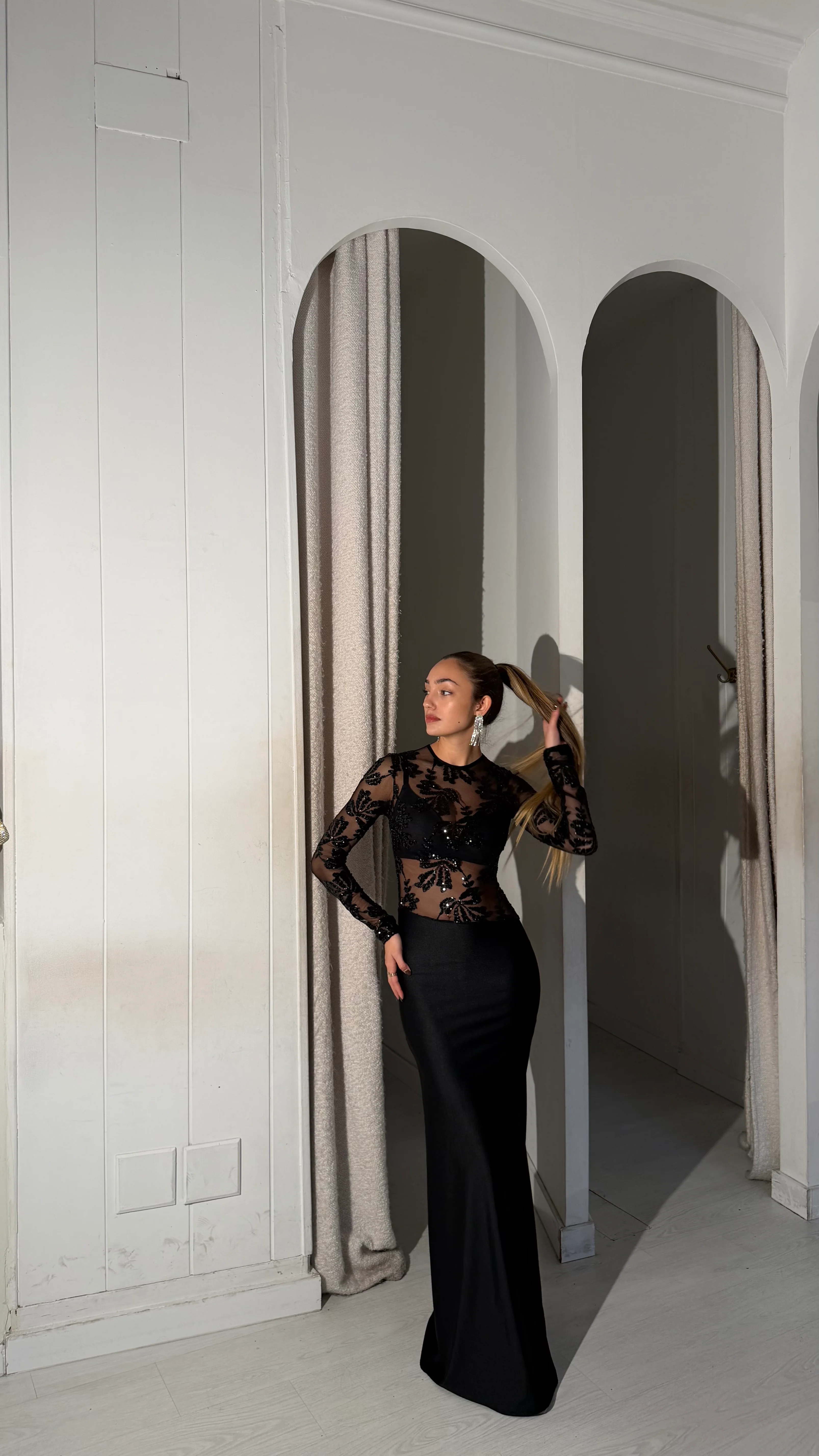 Winter dress - negro